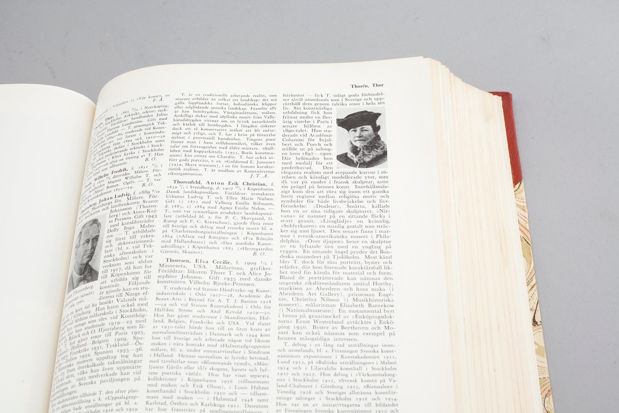 5 books,  "Svenskt Konstnärslexikon", Gösta Lilja (red), m.fl, Allhems förlag, Malmö, 1952-1967.