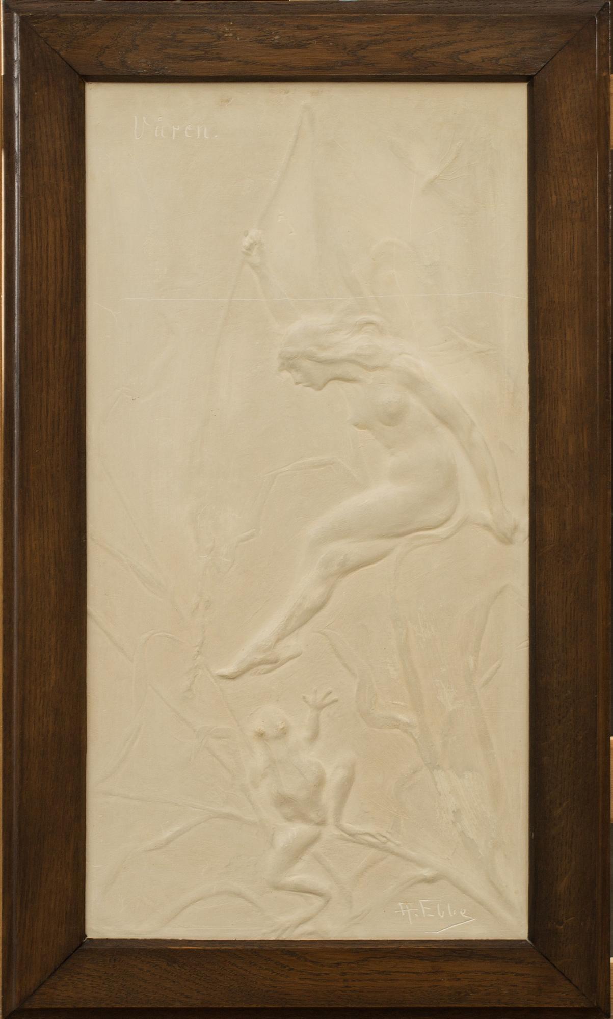 AXEL EBBE, "Våren", relief, gips, signerad.