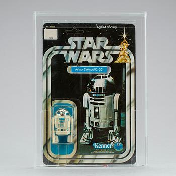 STAR WARS, R2-D2 12 back-B AFA75 Y-EX+/NM, Kenner 1978.