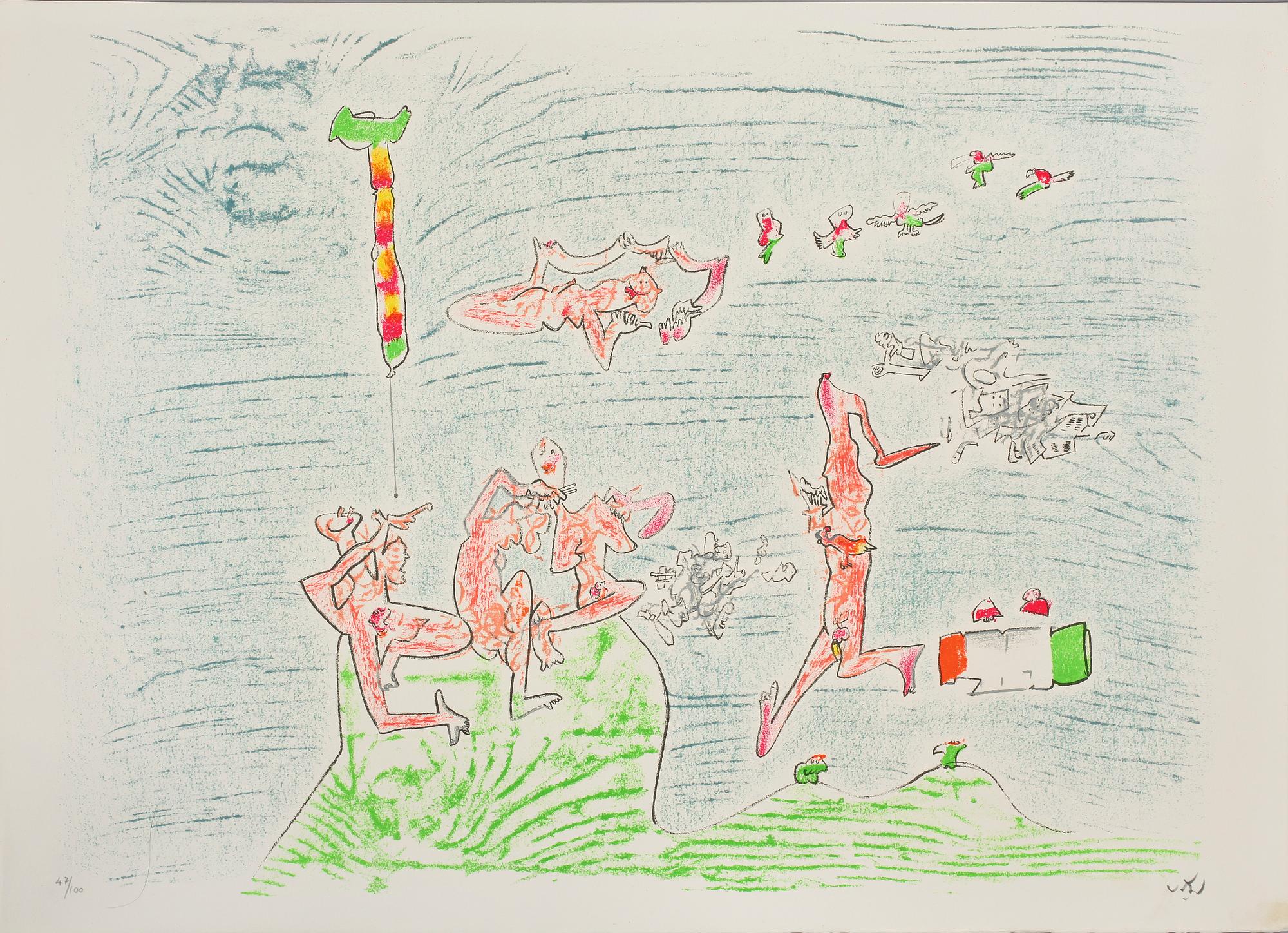 ROBERTO MATTA, mapp, "5 litographies", signerade och numrerade 47/100.