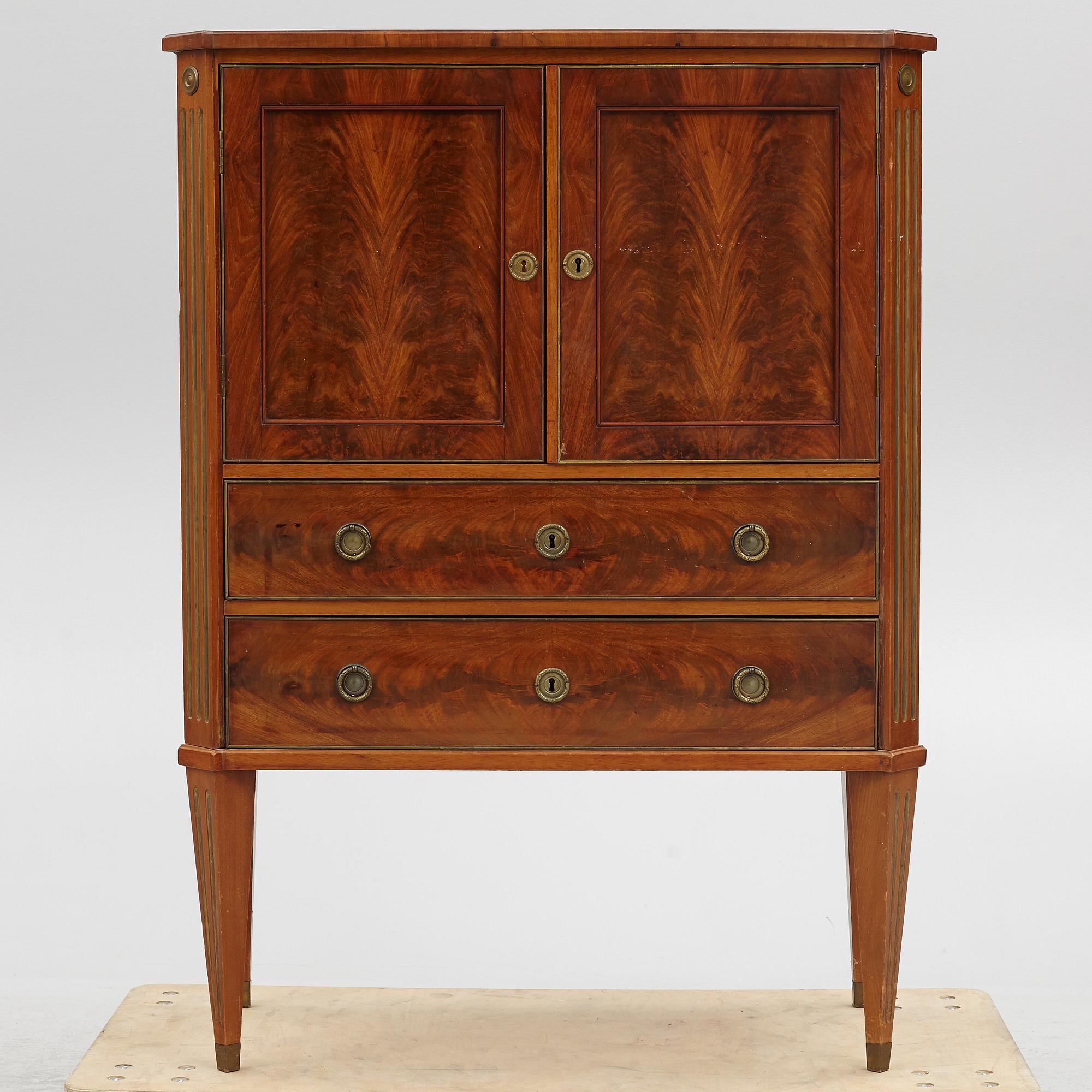 A Gustavian Style Cabinet, circa 1900.