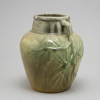 Albin Hamberg, a stoneware Art Nouveau urn, Höganäs, early 20th Century.