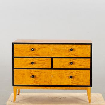 A birch chest of drawers, 1940's.