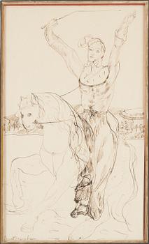 ERNST JOSEPHSON, indian ink on paper, signed Ernst Josephson.