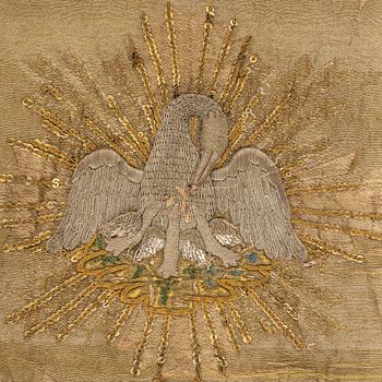 An Italian silk and metal Antependium, 18th century.