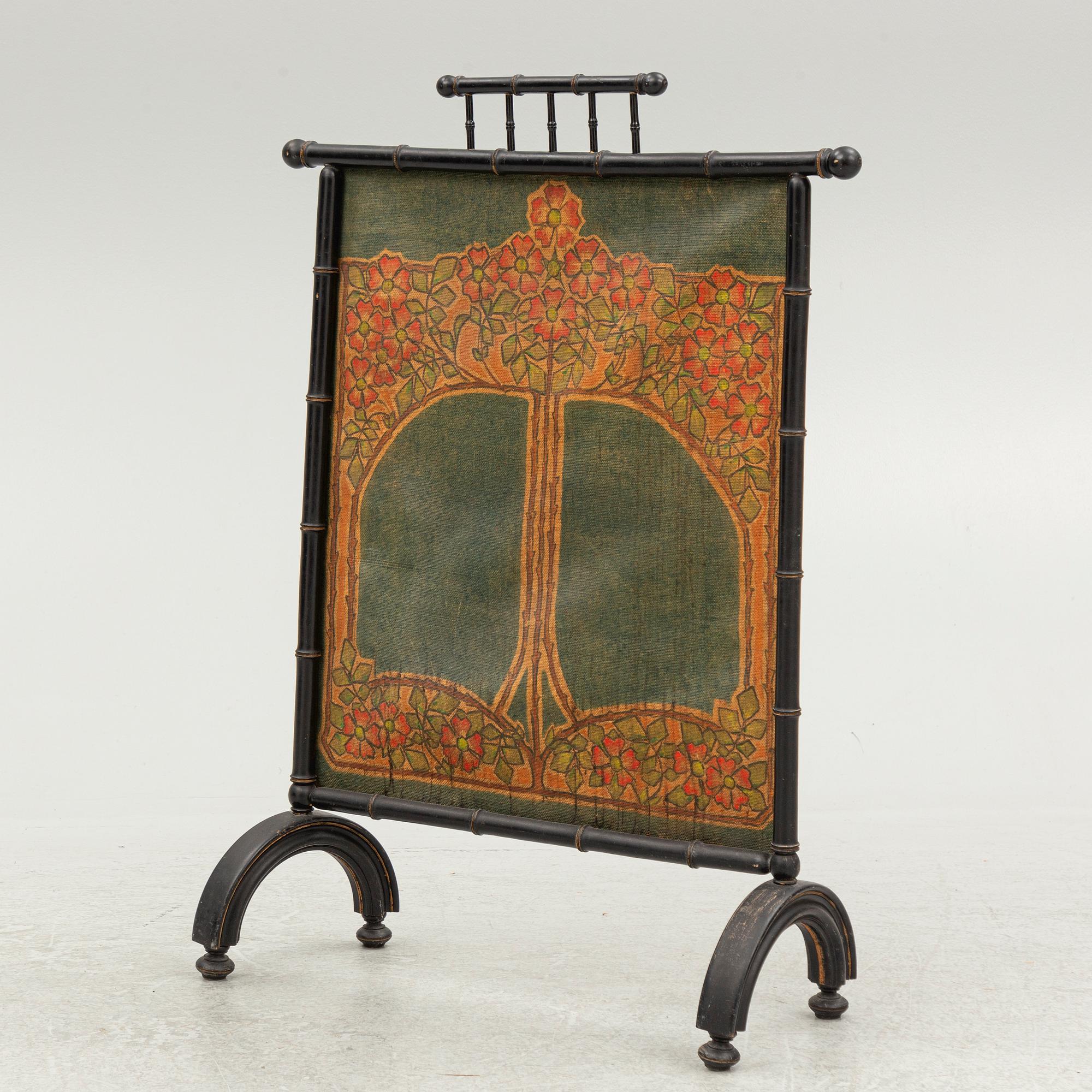 Brass shade, Art Nouveau, early 20th century.