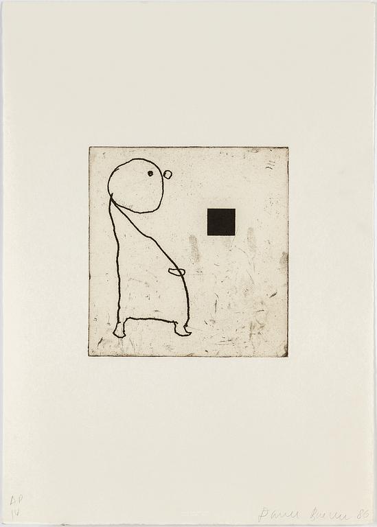 Donald Baechler, etching, signed and numbered AP IV, dated -86.