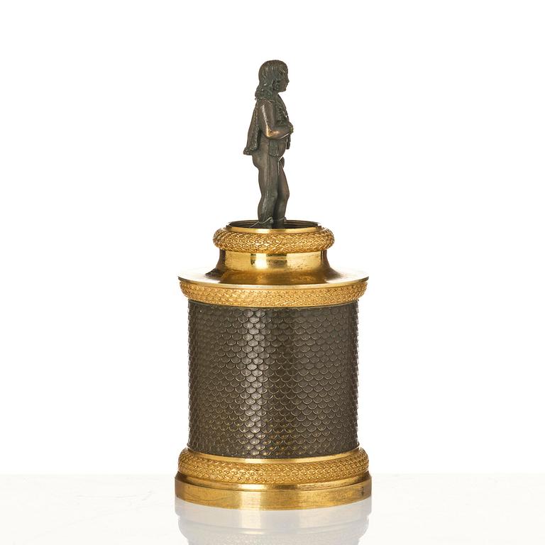 Reseljusstake med skrivutensilier, Frankrike, 1800-talets början, Empire.