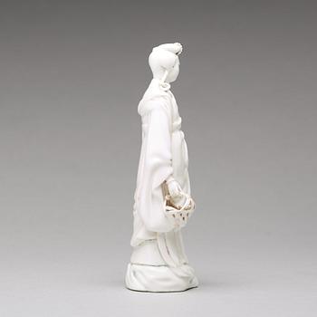 A blanc de chine figure of an elgeant lady, Samson, circa 1900.