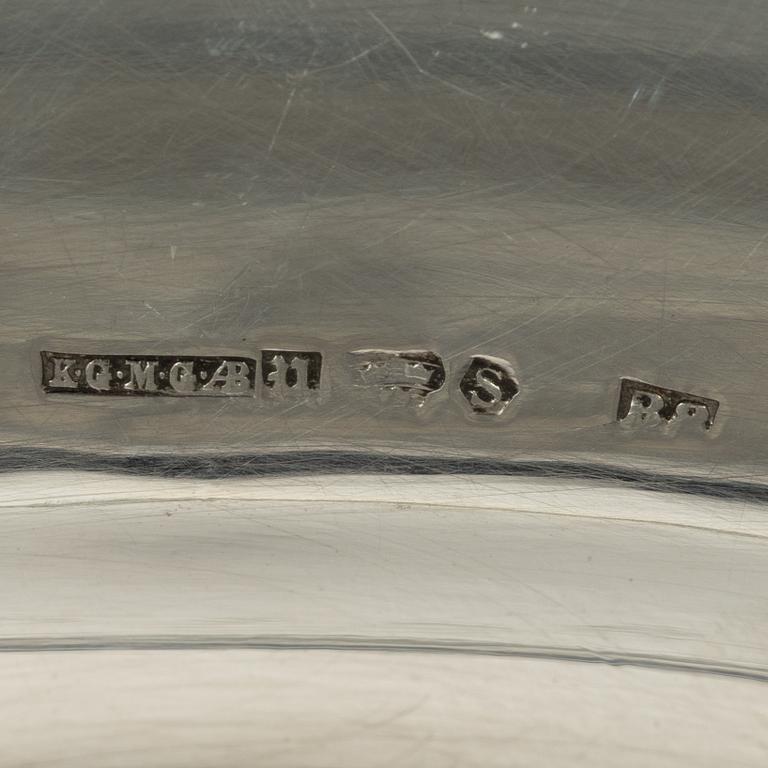 Ten Swedish silver dishes, including mark of KG Markström, Uppsala 1916.