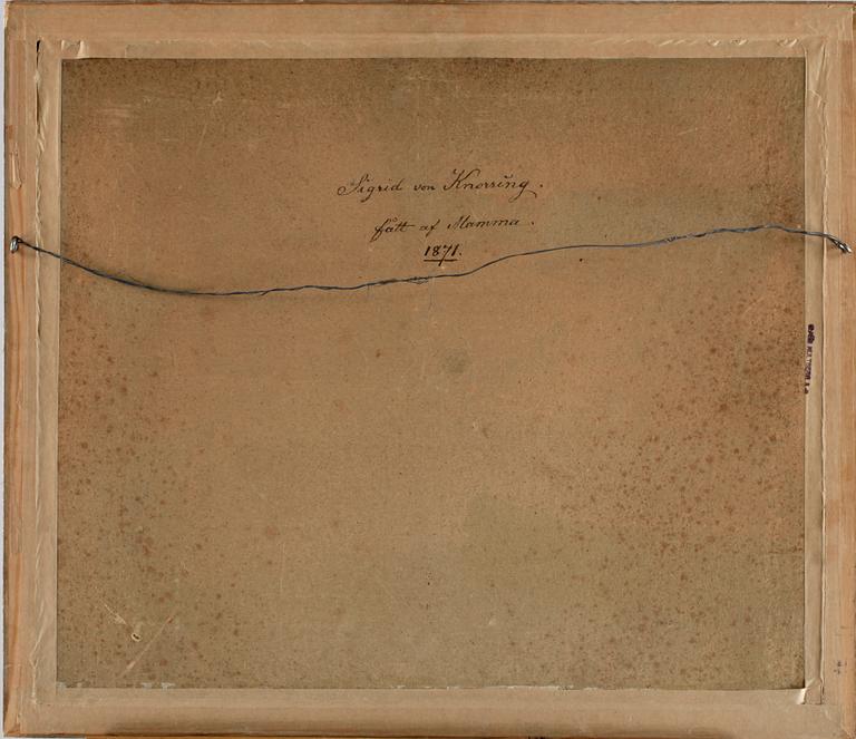 OKÄND KONSTNÄR, kolteckning, sign Louise Lagerheim, dat 1837.