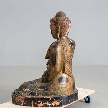 BUDDHA, trä. Thailand, 1900-talets början sannolikt.