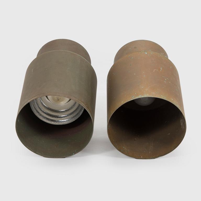 Lisa Johansson-Pape, A pair of mid 20th century outdoor / wall lights for Orno, Finland.