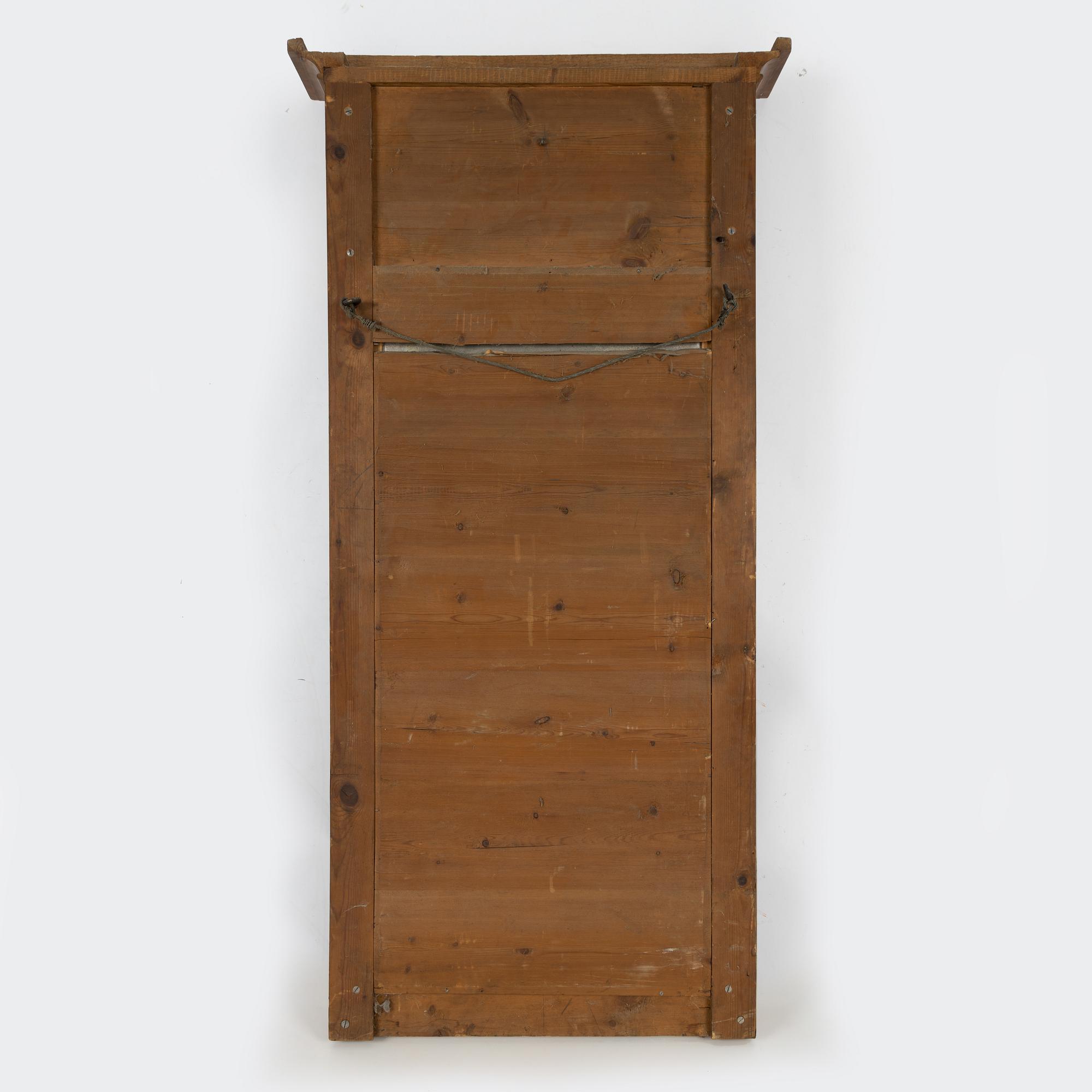 An Empire Mahogany Veneer Mirror and Console Table, first half of the 19th Century.