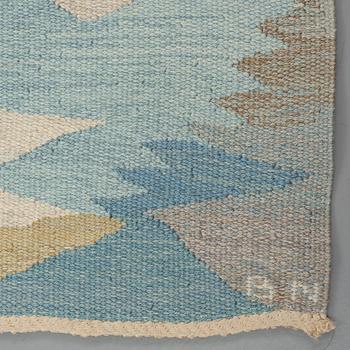 Barbro Nilsson, A carpet, "Solfläckar", flat weave, ca 287,5-289 x 207-208,5 cm, signed AB MMF BN.