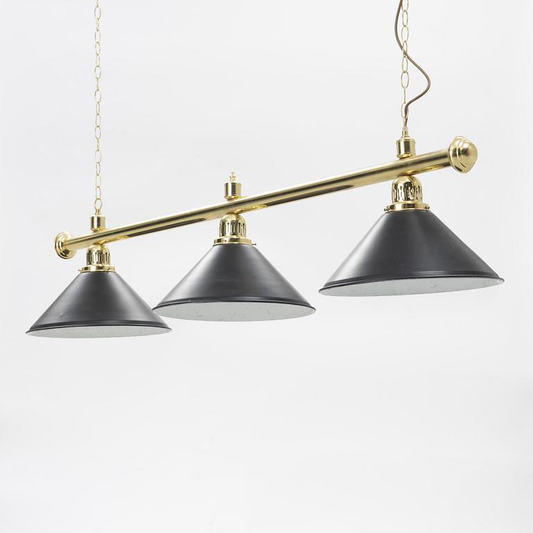 A set of lamps for a pooltable, 20th Century.