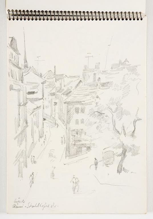 Lotte Laserstein, 4 skissböcker med blyertsteckningar.