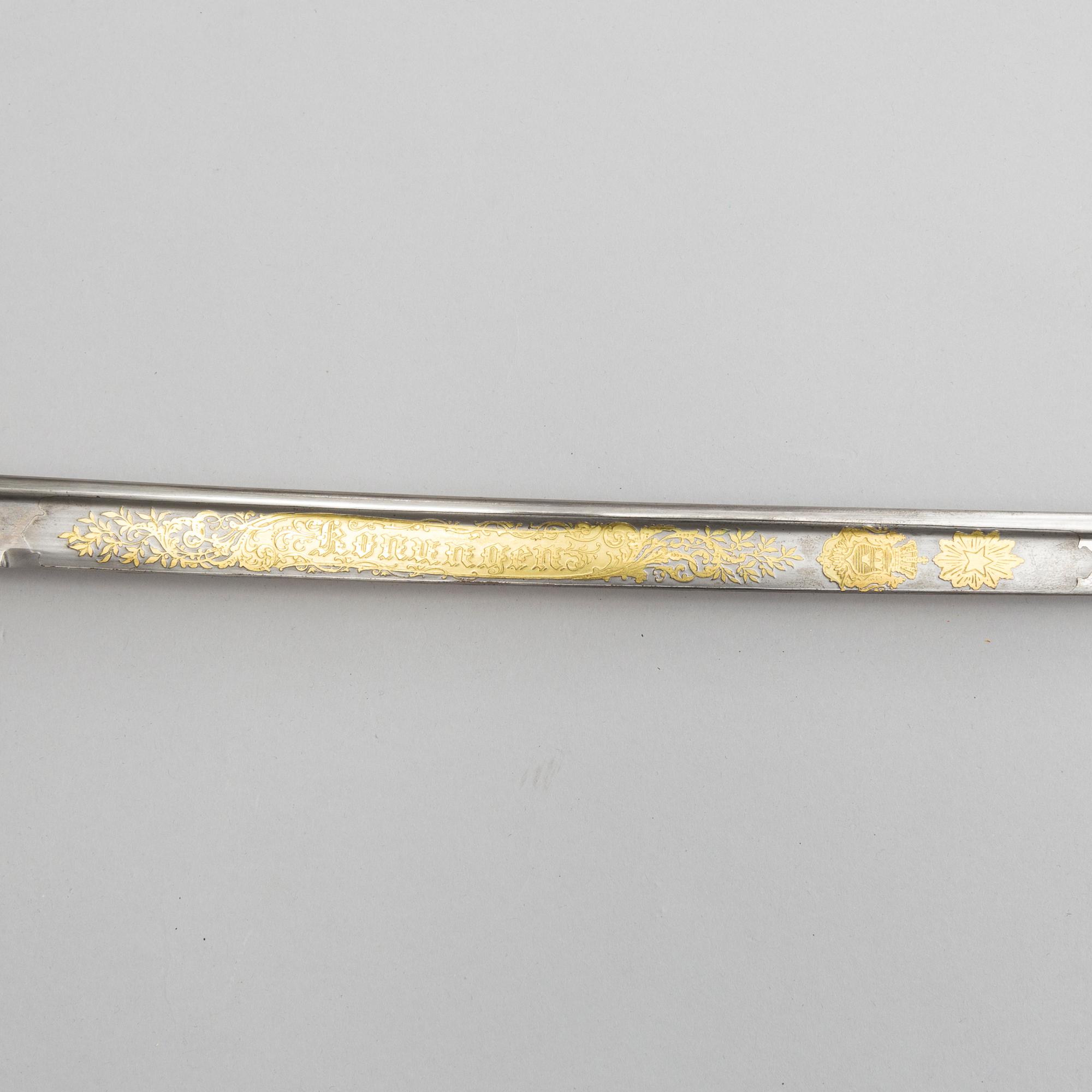 A Swedish second half of the 19th century sabre with scabbard.