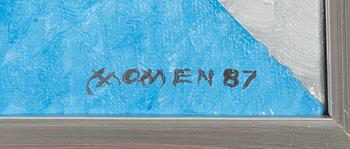 Karl Momen, olja på duk, signerad och daterad -87.