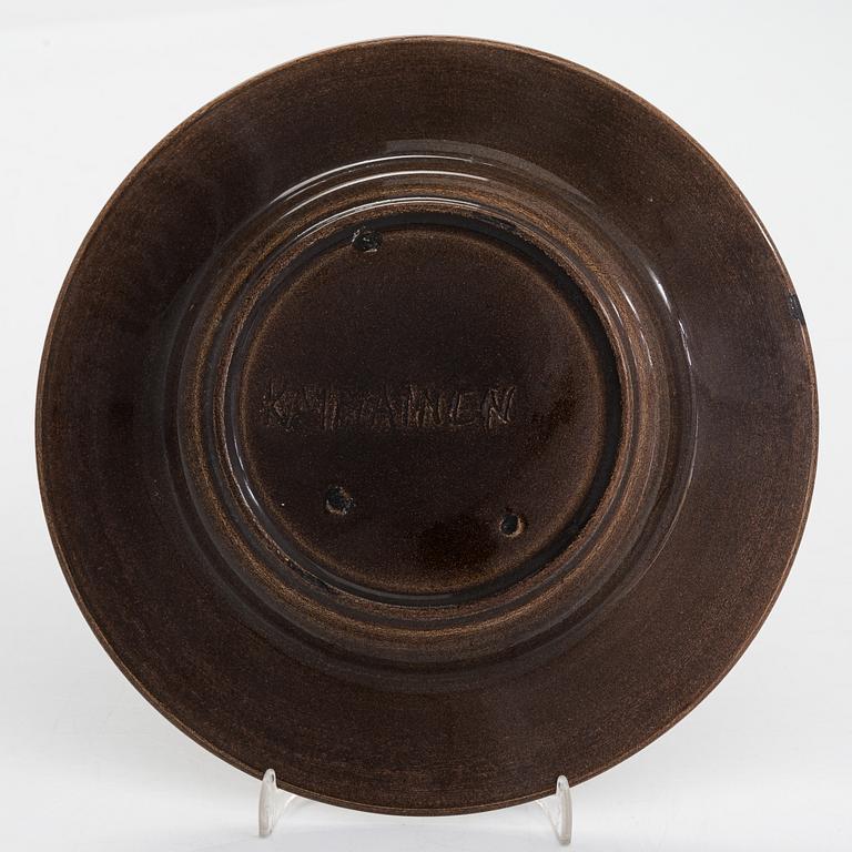 Birger Kaipiainen, a decorative plate, signed Kaipiainen.