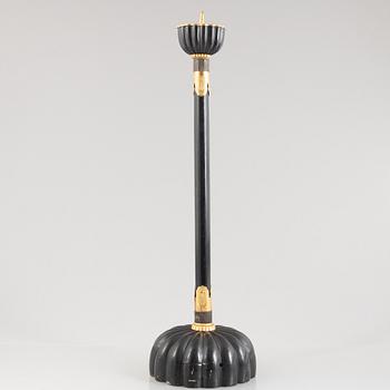 A Japanese lacquer temple candle holder, 20th century.