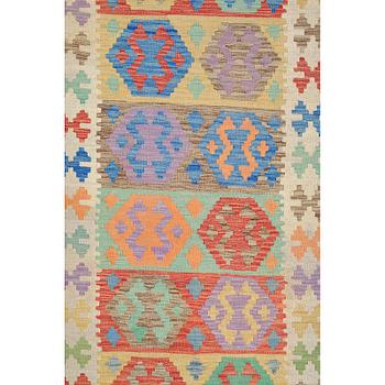 A runner, kilim, ca 301 x 91 cm.