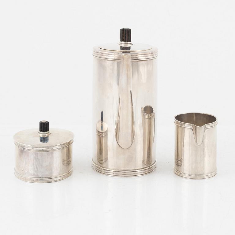 A three-piece silver coffee set, Karl Andersson, Stockholm, Sweden, 1930.