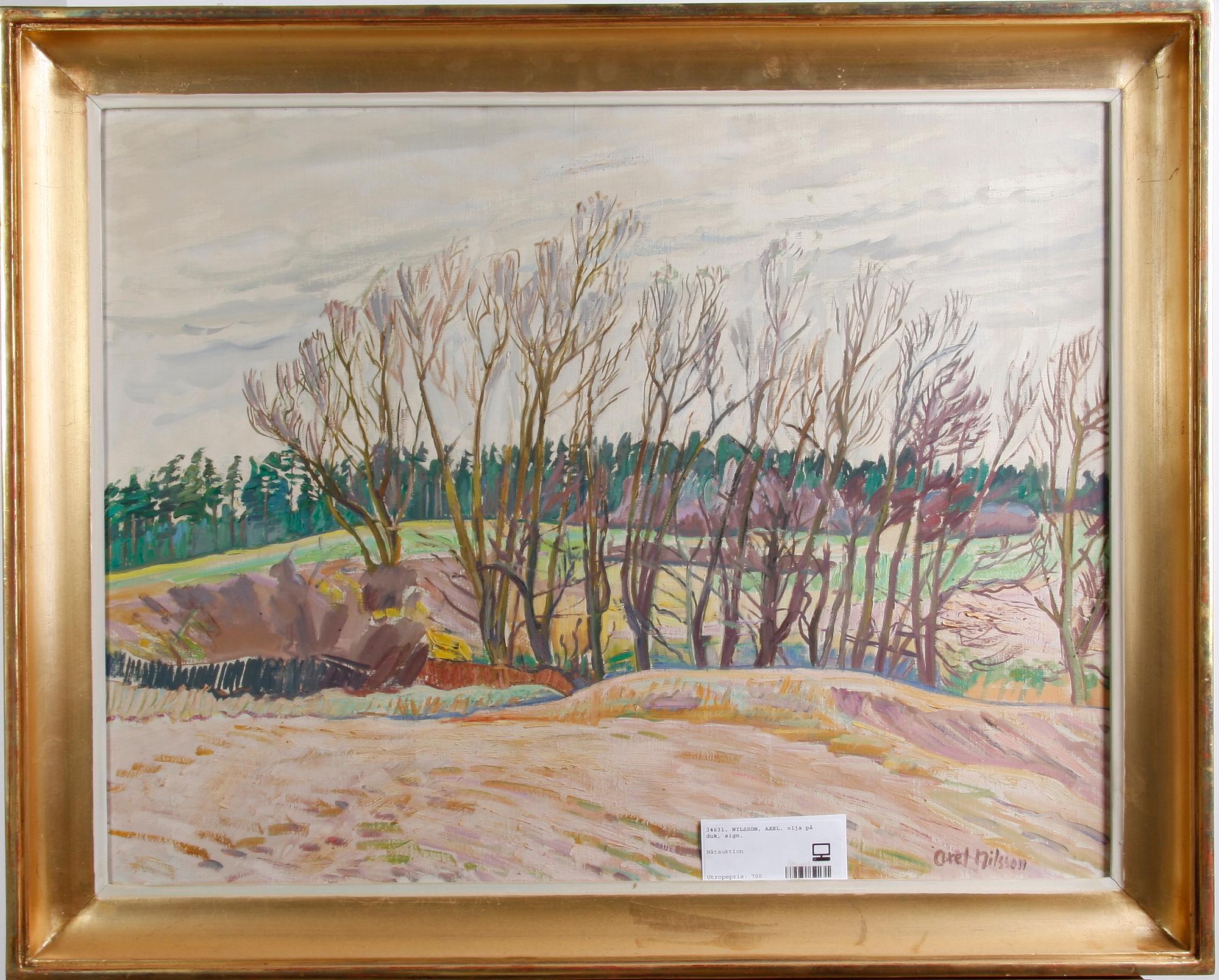 NILSSON, AXEL. olja på duk, sign.
