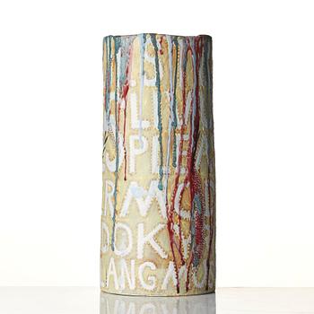 Eva Bengtsson, a stoneware vase, her own studio, Frillesås, Sweden.