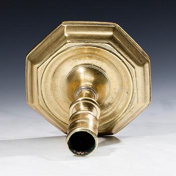 LJUSSTAKE, mässing, 1700-tal.