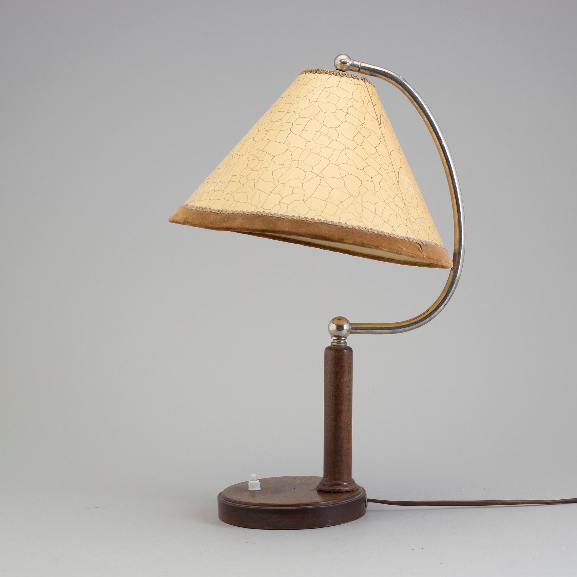 A Taidetakomo Hakkarainen table light, Finland 1930's.