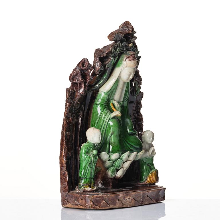 Skulptur, porslin. Qingdynastin, Kangxi (1662-1722).