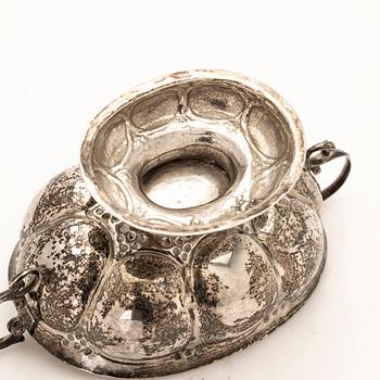 Silver brandy bowl, 19th century.