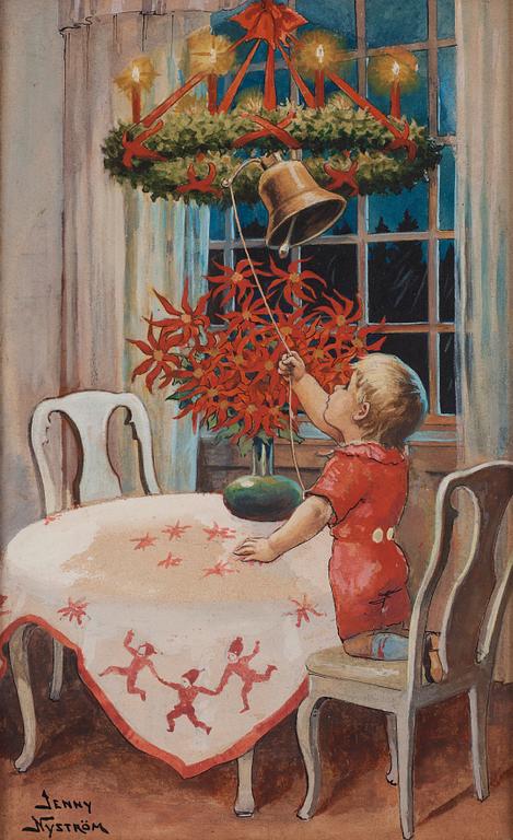 Jenny Nyström, Boy with the New Year bell.