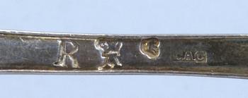 SLEV, SKED samt LJUSSTAKE, silver, Finland  samt Norge. 235 gram.