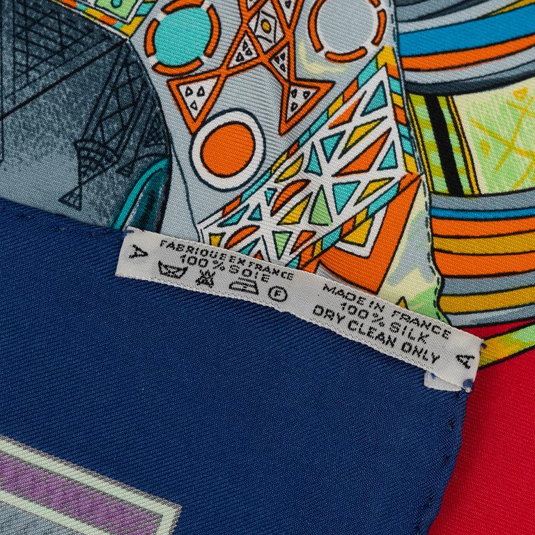 Hermès, scarf, "Cuirs du Desert".