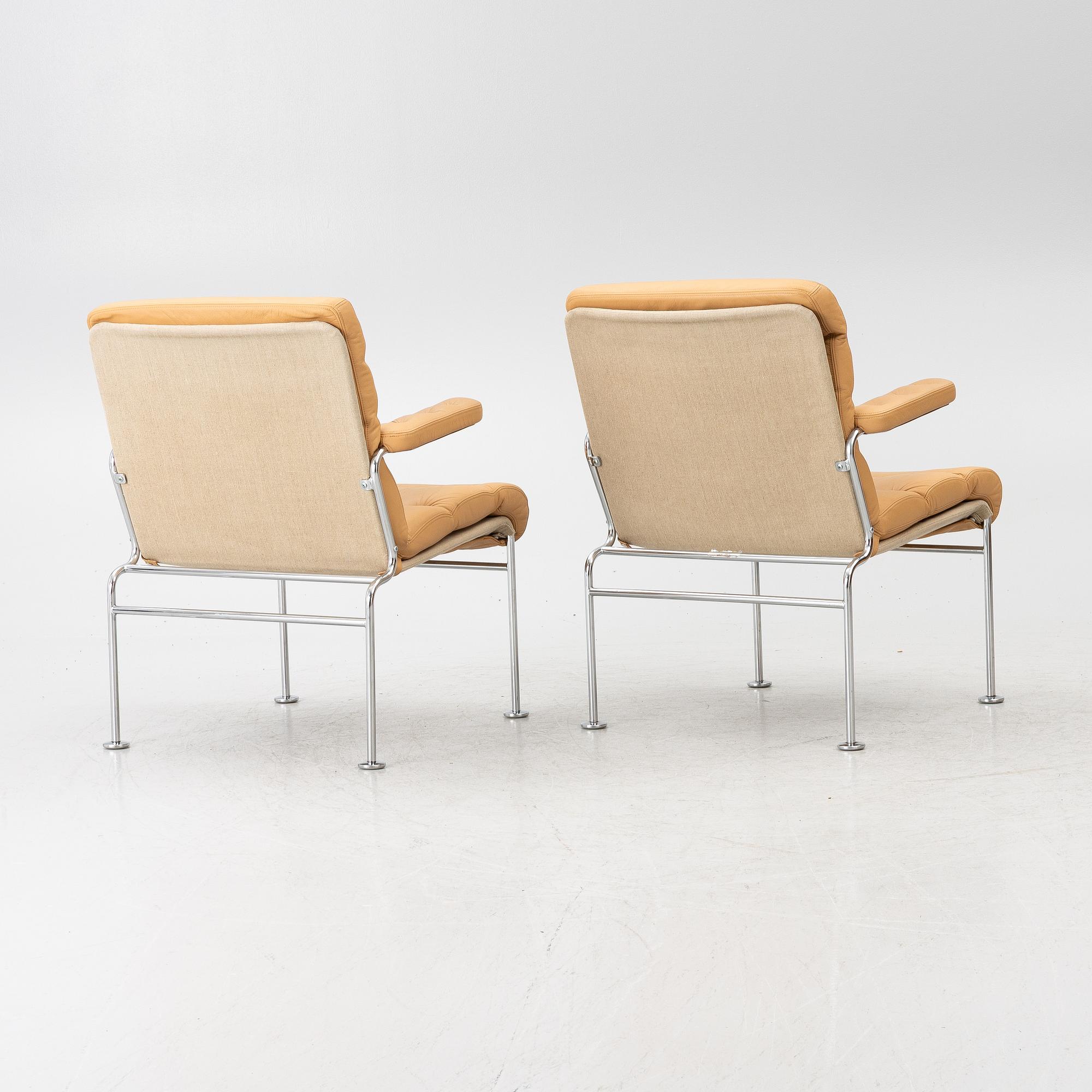 Bruno Mathsson, Armchairs, a pair, “Birgitta”, Dux.