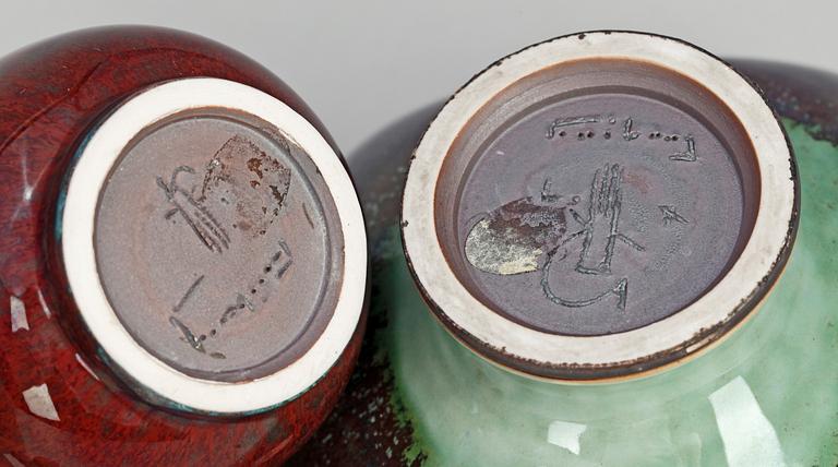 SKÅL samt VAS, stengods, Berndt Friberg, Gustavsberg Studio bla 1970.