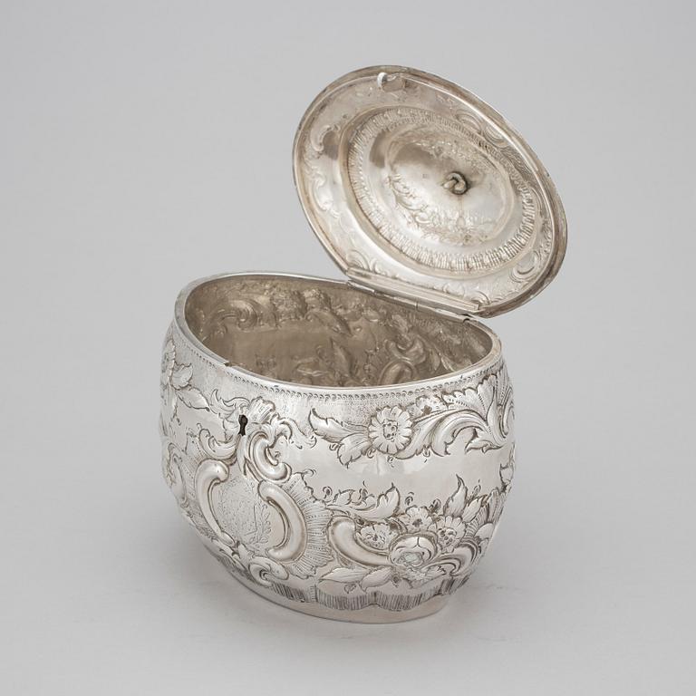 SOCKERSKRIN, silver, Solomon Hougham, London 1799. Vikt 430 gram.