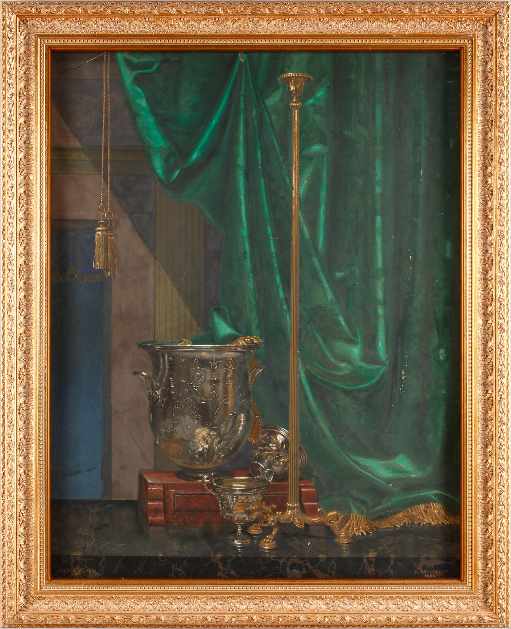 K. TRUNDERUP, olja på papper, sign o dat 1882.