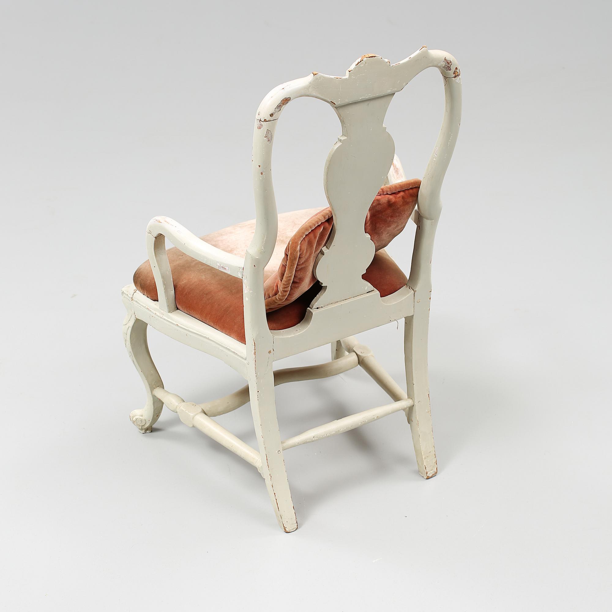 KARMSTOL, senbarock, 1700-tal.