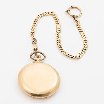 Pocket watch, hunter case, 50.5 mm, “Boliden Guld”, 14K.