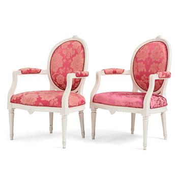 61. A pair of Gustavian armchairs by J Malmsten.
