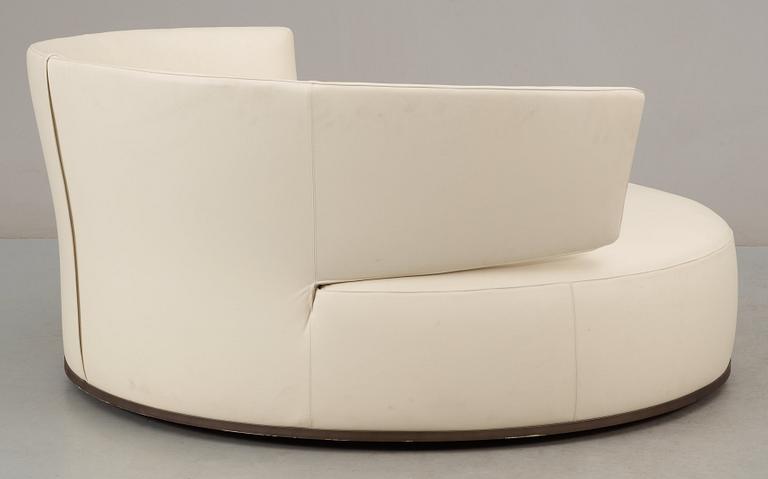 An Antonio white leather 'Amoenus' sofa by Maxalto, B& B Italia.