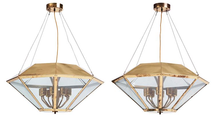 Hans-Agne Jakobsson, a pair of ceiling lamps, 'C-2643', Hans Agne Jakobsson AB, Markaryd, Sweden.