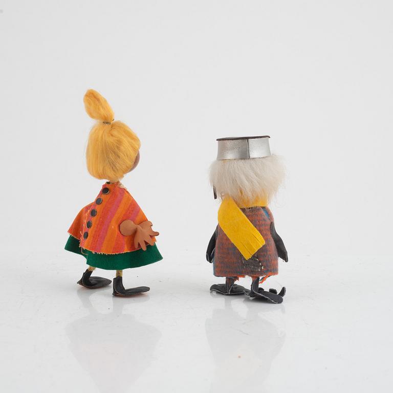 Moomin figures, 2 pcs, Atelier Fauni, Finland, 1950s/60s.