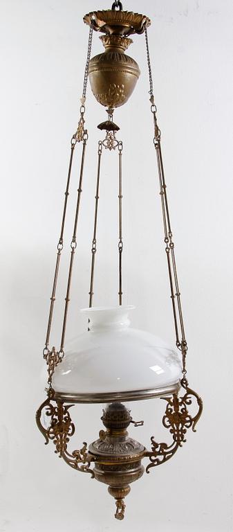 TAKFOTOGENLAMPA, glas och metall. 1800/1900-tal.