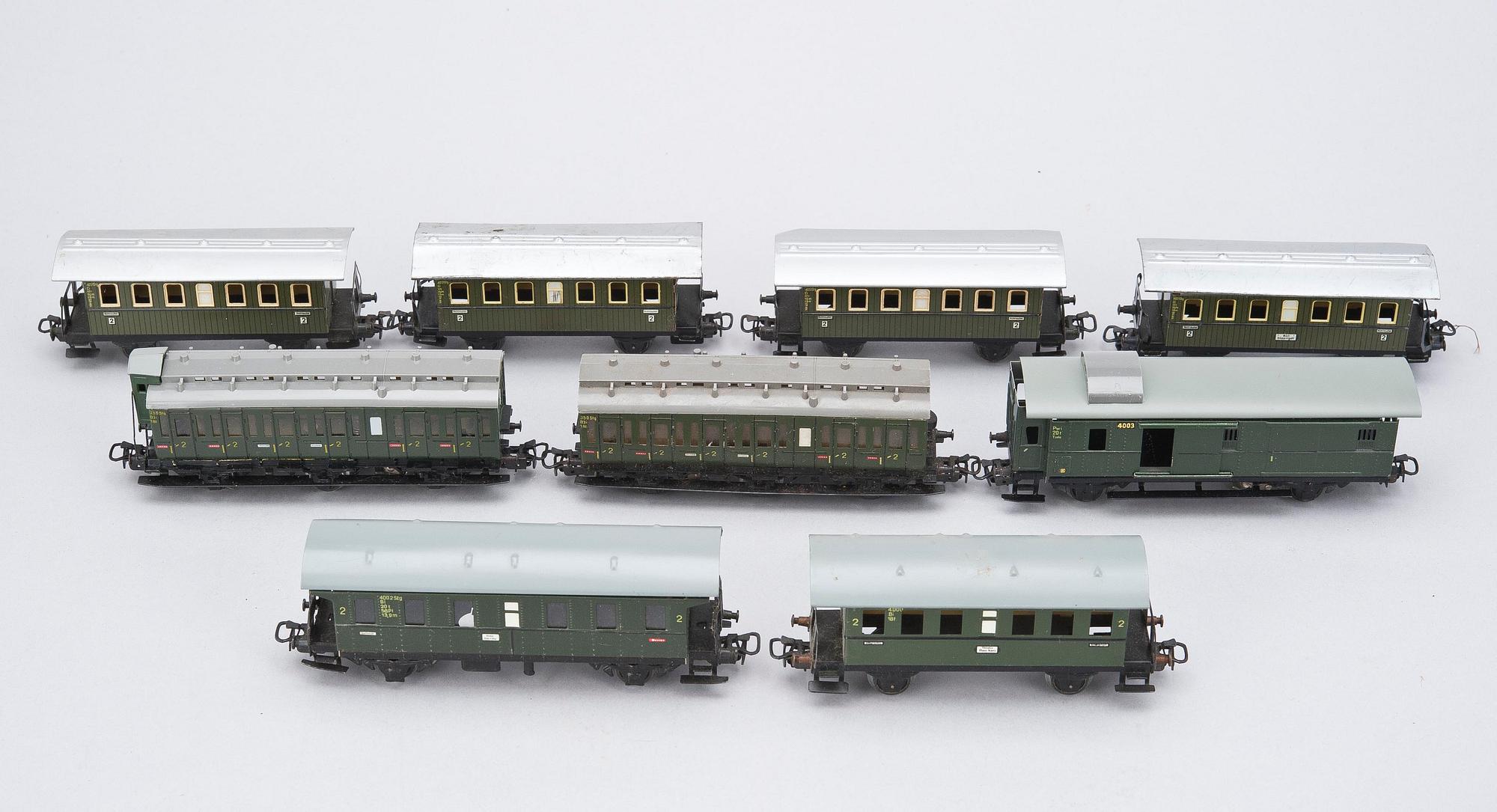 JUNANRATA, Märklin junia, vaunuja ja radanosia, 1900-luvun loppupuoli.