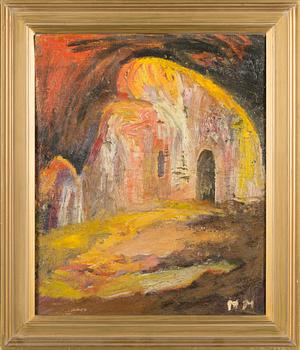 Mauno Markkula, oil on board, signed.