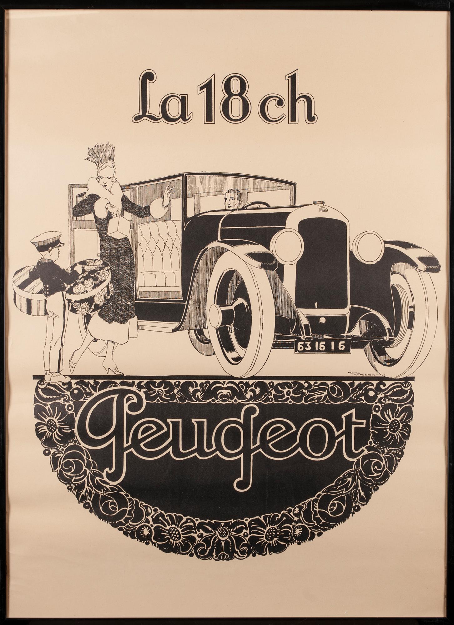 AFFISCH, efter René Vincent, 1900-talets slut.